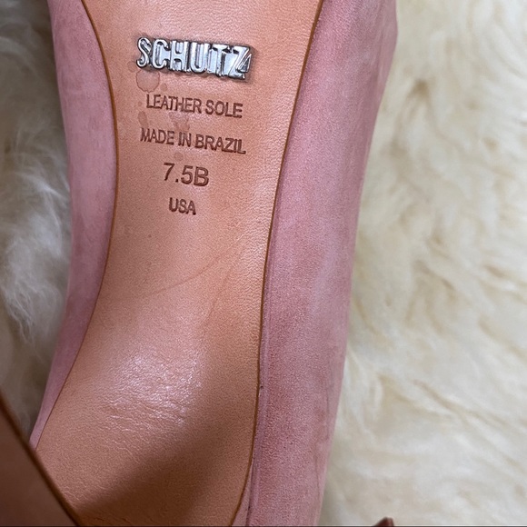 Schutz Pink Blasiana Bow Point Toe Pumps 7.5 - Picture 6 of 10